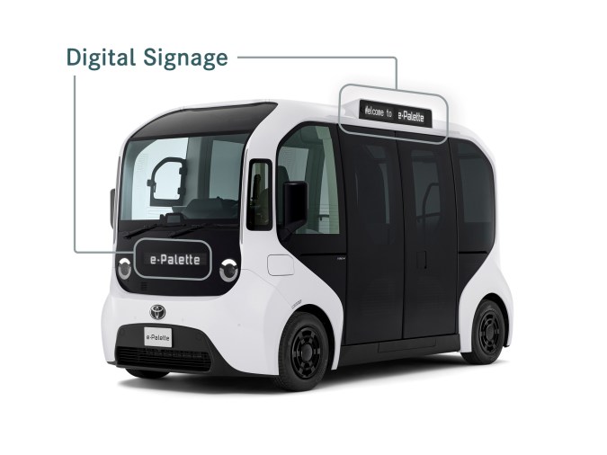 Toyota e-Palette tiene una potencia de 200 caballos de fuerza.