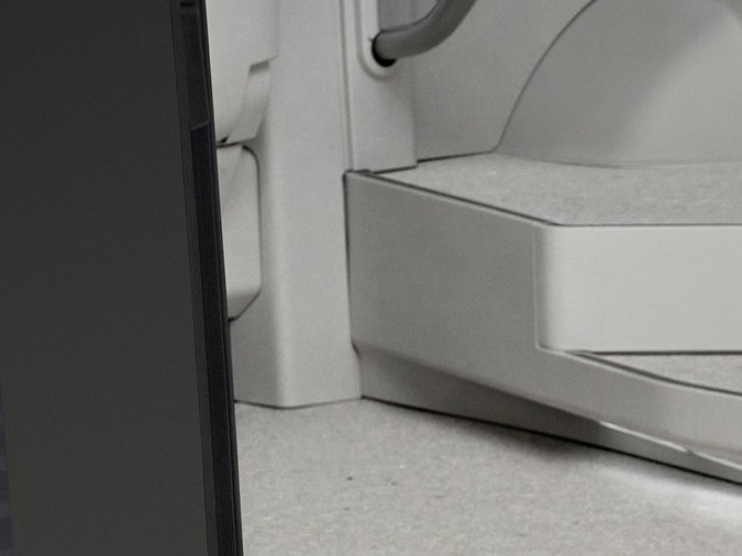 Toyota e-Palette tiene una rampa para personas con sillas de ruedas.