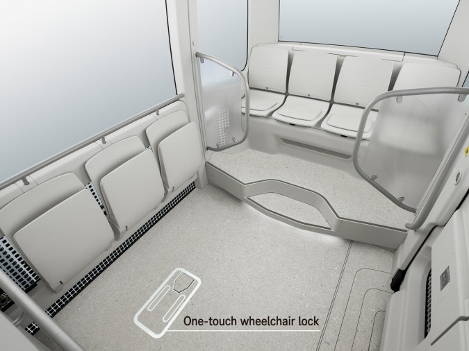 Toyota e-Palette tiene un amplio espacio interior.