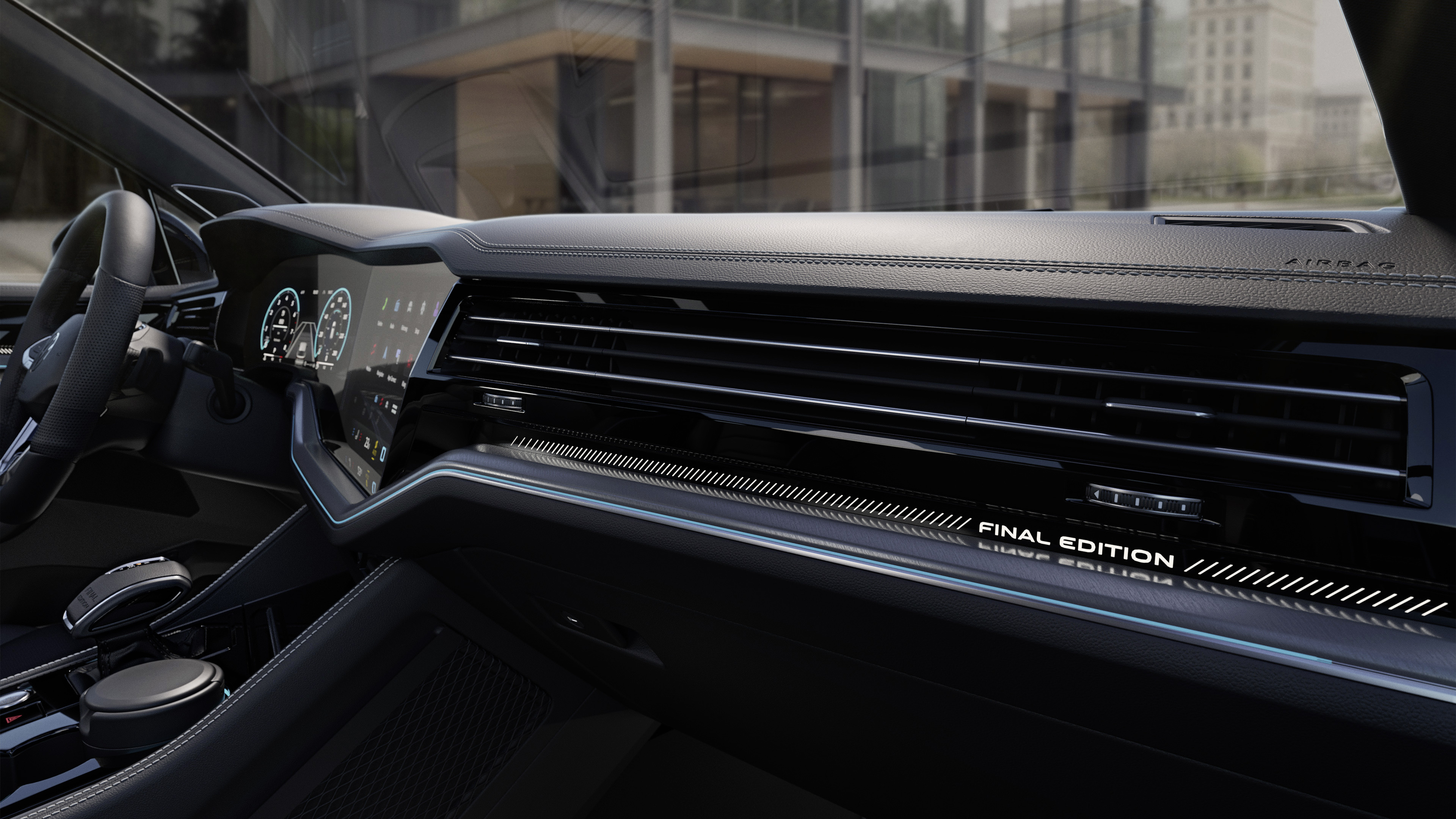 Volkswagen Touareg 2026 Final Edition tiene inscripciones en varias zonas.