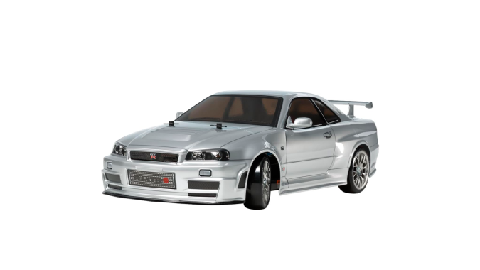 Auto RC Tamiya RC Nismo R34 GT-R Z-Tune tiene buena capacidad para drifting.