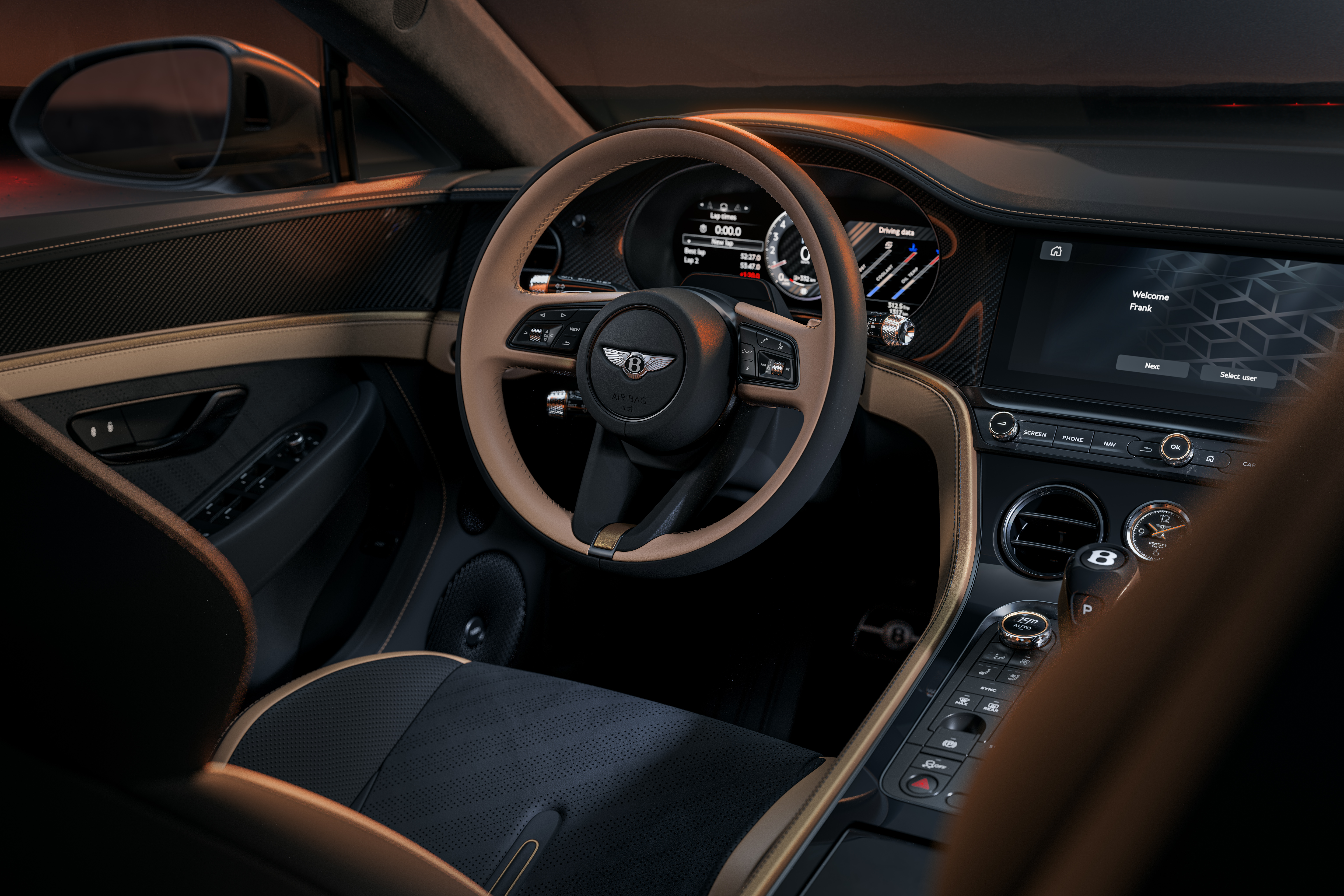 Bentley Continental GT Supersport tiene un habitáculo de lujo.