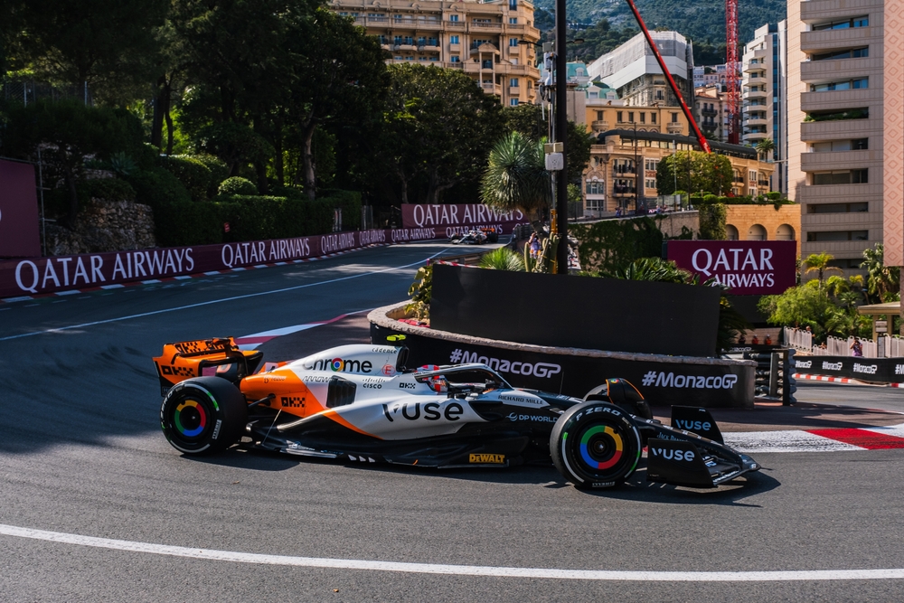 Monte-Carlo, Mónaco, Circuito de Mónaco, 26 de mayo de 2023: Lando Norris, Mclaren F1 Team, durante el Gran Premio de Fórmula 1 de Mónaco