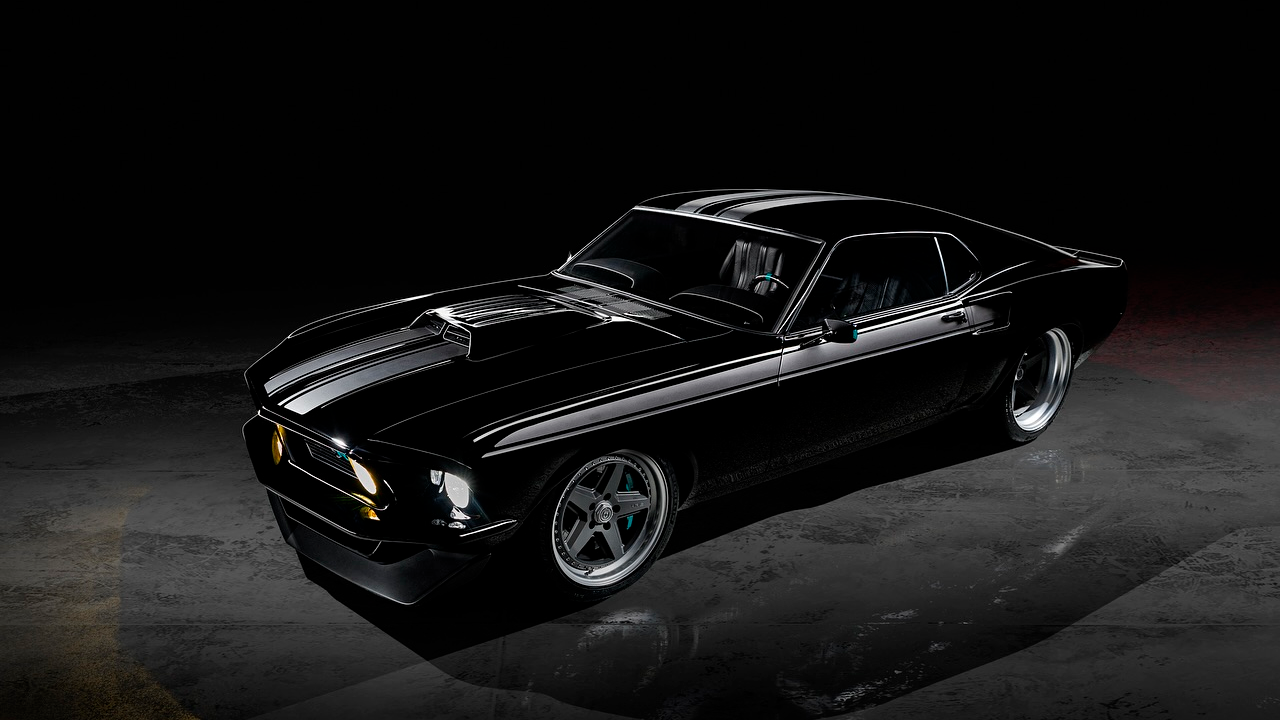 Ringbrothers Kingpin Mustang tiene una carroceria ensanchada.