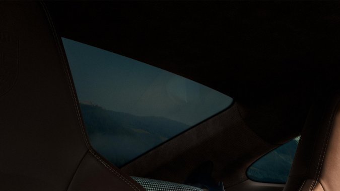 Porsche 911 GT3 90 FA 2027 tiene un interior elegante tapizado en tela con cuero.