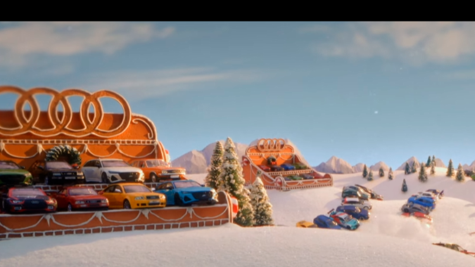 Video navideño de Audi muestra varios modelos legendarios.