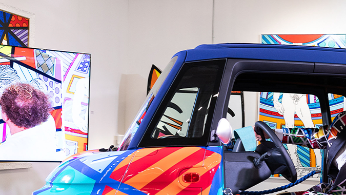 Fiat Topolino tuvo una versión artística por el artista Roberto Britto.