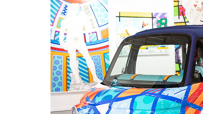 Fiat Topolino fue un lienzo para el artista Roberto Britto.