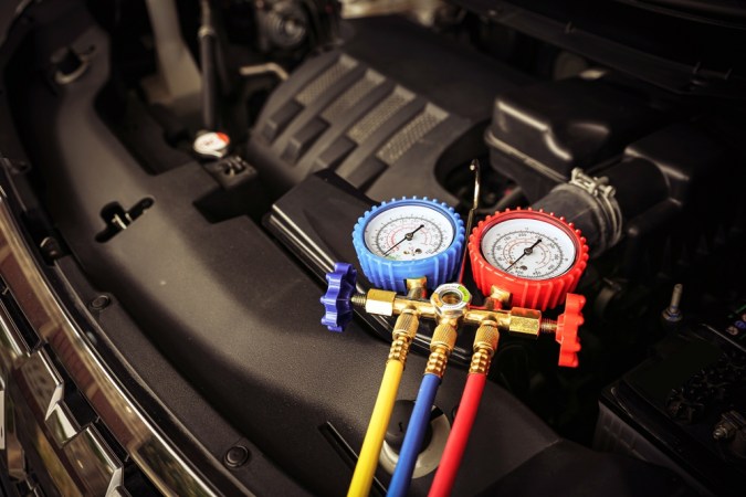 Calibrador del colector del medidor de refrigerante de aire para los servicios de mantenimiento del cuidado del automóvil y revise el problema de calor del sistema del aire acondicionado del automóvil y repare y llene el refrigerante de aire.