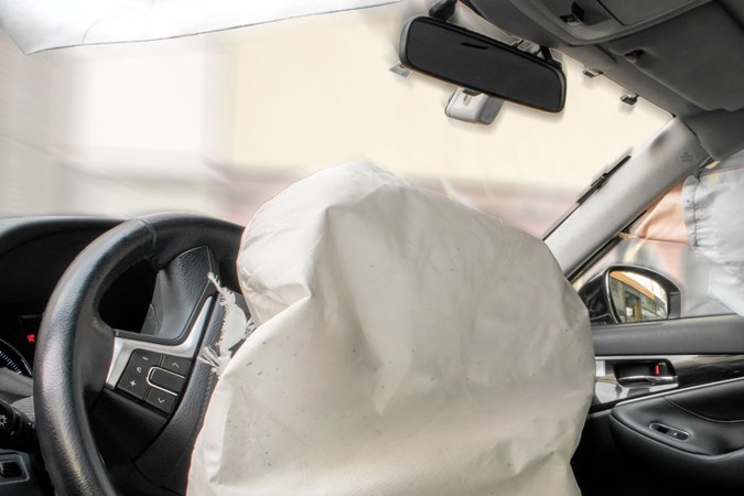 Bolsa de aire inmediatamente después de un accidente de tráfico