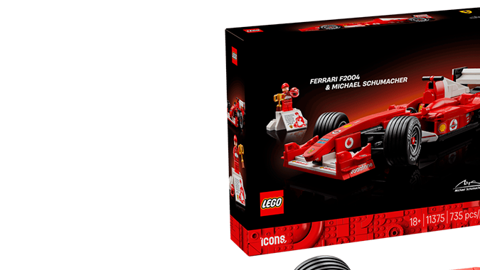 Lego Icons F1 F2004 estará a partir de marzo.