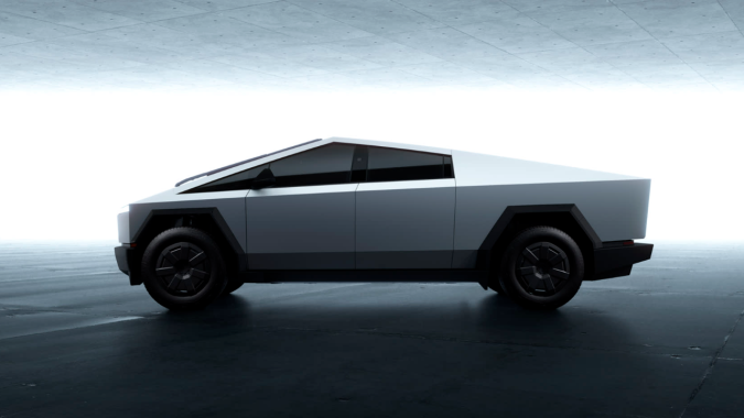 Tesla Cybertruck tiene un diseño único.