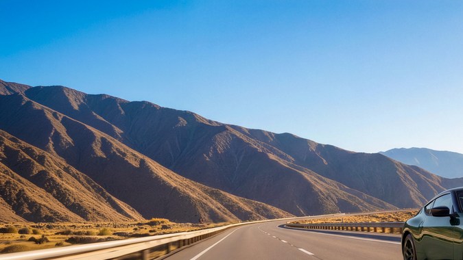 Nissan Z NISMO 2027 manual en verde, vista frontal en desierto, parrilla refinada y faros LED para máximo rendimiento deportivo.