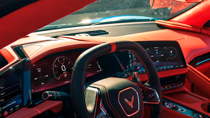 Chevrolet Corvette Grand Sport 2027. tiene un interior personalizado.