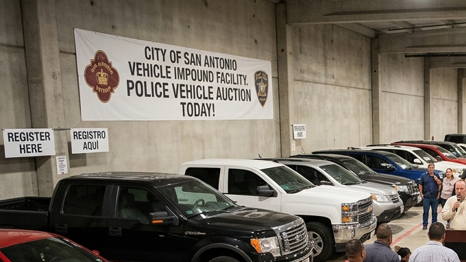 Subasta de vehículos incautados por la policía de San Antonio, Texas