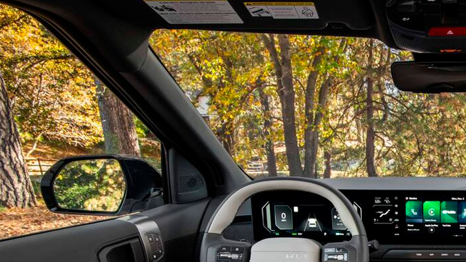 Kia EV3 2027 tiene un interior amplio.