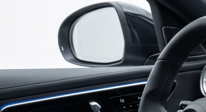 Interior de automóvil Mercedes-Benz con pantalla táctil, tablero digital, volante multifunción y sistema de diagnóstico integrado.