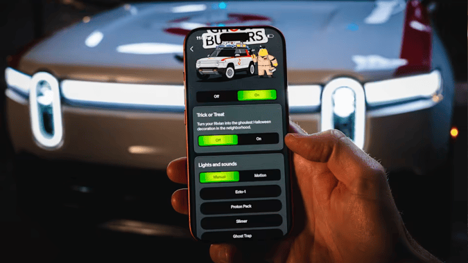Rivian R1 recibe un modo Halloween inspirado en Ghostbusters